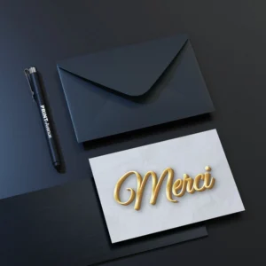 Envoi goodies marketing direct par voie postale : lettre et stylo personnalisé - Print-avenue